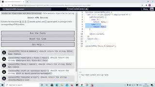 Challenge 11 - convert html entities - freecodecamp