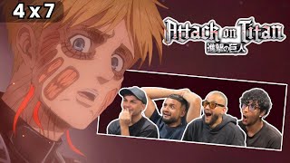 TACTICAL NUKE INCOMING!!! | Anime NEWBIES vs. Attack on Titan 4x7 