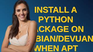 Unix: Install a Python package on Debian/Devuan when apt has no package for it