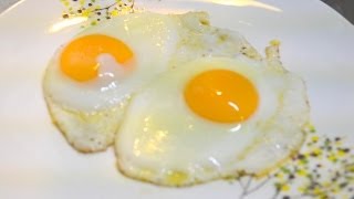 美しい目玉焼きの作り方　　How to make sunny-side-up fried eggs