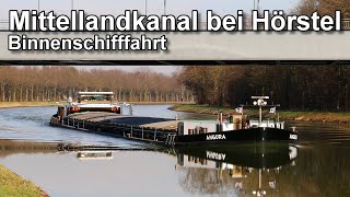 Binnenschifffahrt auf dem Mittellandkanal - Güterschiff und Tankschiff