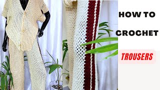 How to crochet trousers tutorials|| unisex crochet trousers