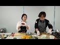 making pie and kimchi with sweet persimmon in changwoncity gyeongnam