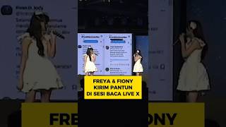 FREYA DAN FIONY KIRIM PANTUN DI SESI BACA LIVE X #jkt48 #freyajkt48 #fionyjkt48 #shorts