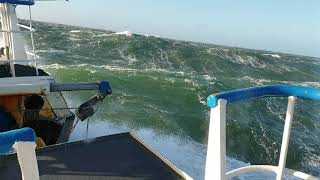 Fishing trough storm DENIS .