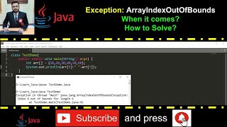 Learn Java by solving error/Exception - ArrayIndexOutOfBounds Exception - Solution - Practical Demo
