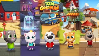 Talking Tom Gold Run - New Update - Discover all the characters   walkthrough Ga