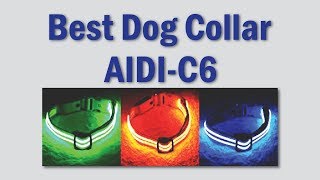 Colorful LED AIDI-C6 Best Dog Collar | BSEEN LED Dog Collar