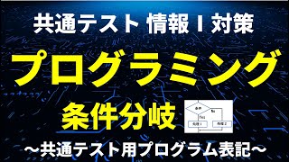 【共通テスト 情報プログラミング対策】条件分岐文と比較演算子とフローチャート～共通テスト用プログラム表記～