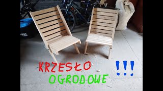 Krzesło ogrodowe drewniane (WOODEN GARDEN CHAIR)