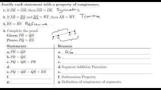 Proving Segments Congruent