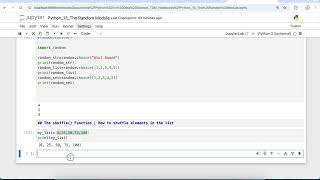 The shuffle() Function in Python | How to shuffle elements in the list in Python
