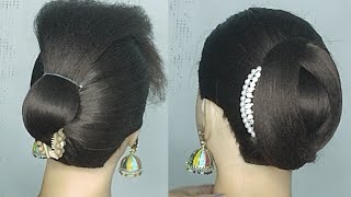 Simple Hairstyle With बनाना पिन_Simple Hairstyle For Long Hair F Wedding_ Hair Style Girl F Wedding