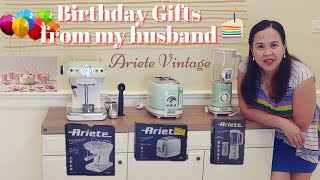 Birthday Gifts from my Husband / Ariete Vintage Espresso Maker, Toaster and Blender