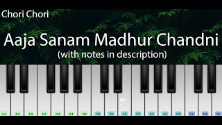 Aaja Sanam Madhur Chandni (Chori Chori) | Easy Piano Tutorial with Notes | Perfect Piano