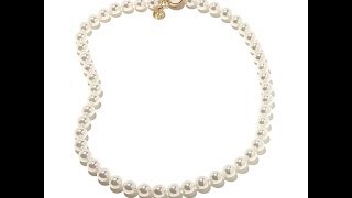 Majorica 8mm Round Manmade Organic Pearl Necklace