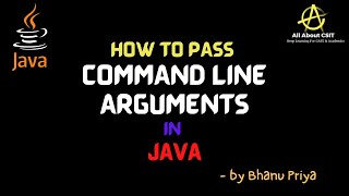 How to pass Command line argument in Java| lec 61| Java Tutorial| BhanuPriya
