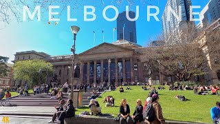State Library Victoria Melbourne Walking Tour 2023 4K | City Centre | Australia Tours | Winter 2023