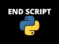 How to Stop a Python Script with a Keyboard Interrupt | Python Tutorial