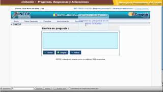 Licitación - Preguntas, Respuestas y Aclaraciones - Proveedores del Estado
