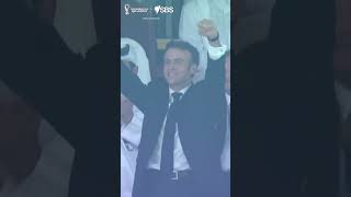 France President Emmanuel Macron reacts to Mbappe’s goals #FIFAWorldCup #SBSWorldCup