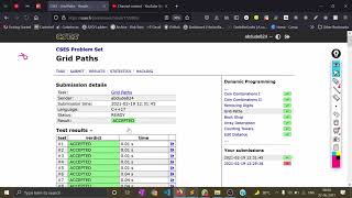 Grid Paths | Dynamic Programming CSES Sixth Problem