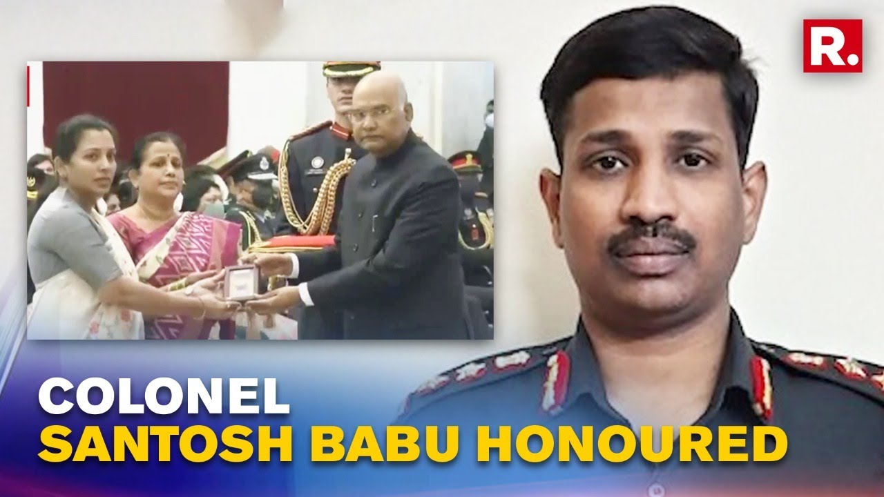 WATCH: Colonel Santosh Babu's Family Receives Mahavir Chakra Awarded To ...