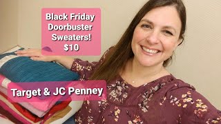 Black Friday doorbuster deals! $10 sweater deals at Target & JC Penney; Black Fr