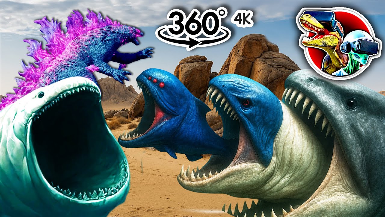360 Bloop Eat Bloop Sea Monster In Desert 360 Video 4k Youtube
