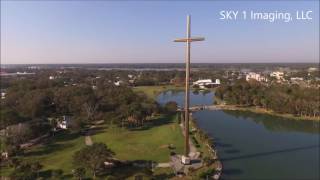 Drone captures tallest cross in the United States - St.  Augustine, Florida