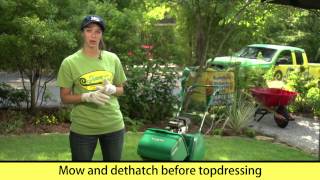 How-to topdress a lawn to make a level surface.