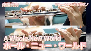 【フルート二重奏】ホール・ニュー・ワールド　A Whole New Worldピアノ伴奏】☆Shiba inu