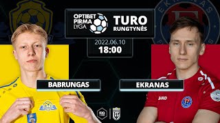 Optibet Pirma lyga: Plungės „Babrungas“ – Panevėžio „Ekranas“