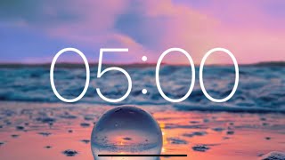 5 Minute Timer - Relaxing Music with Ocean Waves