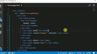 Ionic4 Radio Button Group