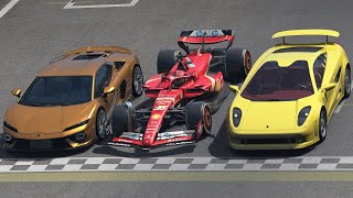 Ferrari F1 vs Lamborghini Supercars - Monza