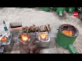 a strange way to reduce household expenses. modern wood stove. amintv