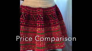 Hmong Lees skirts price comparison (thiab Hmoob Lees)