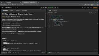 Find Minimum in Rotated Sorted Array | JavaScript | 100% Faster Solution 🚀