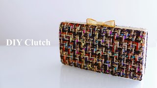 DIY Clutch | Minaudière | How to Make a Clutch with Shell Frame/Box | With Subtitle