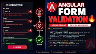 Angular Form Validation Tutorial | Reactive Forms + Custom Validators