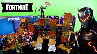 new fortnite jazwares turbo builder set pack raven jonesy omega 2018 figures kids toys unboxing - fortnite turbo build set