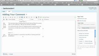 Adding Comments to the class wiki