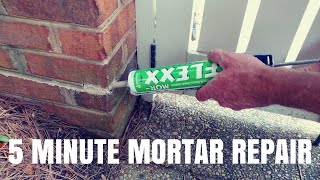 Mortar repair of brick in 5 minutes - simple, easy trick