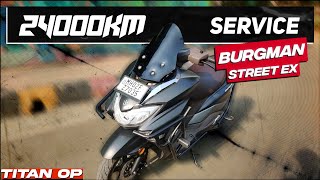 I Did the 24000km Service on My Burgman Street Bike!