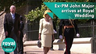 Ex-PM John Major arrives at Royal Wedding 2018 of Prince Harry and Meghan Markle