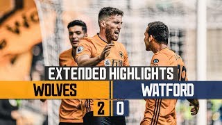 Wolves see off The Hornets for first Premier League win. Wolves 2-0 Watford | Extended Highlights