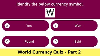 World Currency Quiz - Part 2/4 | 15 Important Currency Questions and answers | World GK