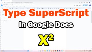 How to Type SuperScript in Google Docs