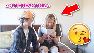 I gave my GIRLFRIEND HER GIFT! REACTION and GIFT exchange!